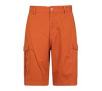 Mountain Warehouse Lakeside Mens Shorts - 100% Durable Twill Cotton Cargo Shorts, Durable Shorts, 6 Pockets - for Walking, Running, Hiking & Camping Orange Men's W30