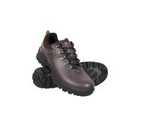 Mountain Warehouse Latitude Extreme Mens Waterproof Walking Shoes - Leather Upper Sneakers with IsoGrip & EVA Cushioning - Autumn Winter Walking, Hiking & Outdoors Brown Adult Shoe Size 7