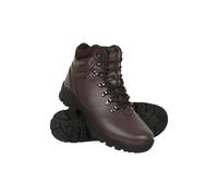 Mountain Warehouse 'Latitude II Extreme' Mens Leather Boots Waterproof Hiking Shoes Brown - Size UK 8