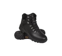 Mountain Warehouse Latitude II Extreme Mens Waterproof Leather Walking Boots - Vibram Sole, IsoDry & EVA Midsole - Autumn, Winter Hiking, Trekking, Outdoors & Walking Black Adult Shoe Size 11