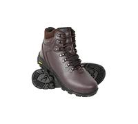 Mountain Warehouse Latitude Mens Vibram Waterproof Boots - Lightweight Walking Shoes, Breathable, Durable, Sturdy Grip - for Autumn, Camping, Travelling, Trekking Brown 13 UK