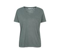 Mountain Warehouse 'lewes' Lightweight Short Sleeve V-Neck Tee Linen Blend Slub T-Shirt In Khaki Khaki 12