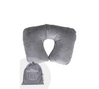 Mountain Warehouse Lightweight Durable Soft Compact Inflatable Cosy Travel Fleece Pillow In Grey Grey One Size
