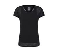 Mountain Warehouse Double Layer Womens T-Shirt - Black - Black - Size: 6