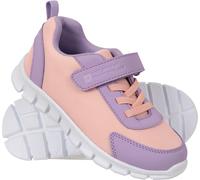 Mountain Warehouse Lightweight Kids Trainers - High Traction Outsole Walking Shoes, Breathable Mesh Lined Girls & Boys Footwear, Flat Laces - for Spring Summer, Hiking Light Pink Kids Shoe Size 9