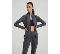 Mountain Warehouse Lightweight Stretchy Full Zip Long Sleeve Isocool Mid Layer Top In Black Black 24