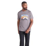 Mountain Warehouse Linear Mountain Mens Cotton T-Shirt - Lightweight & Breathable UV Protect Tee Shirt - Best for Spring Summer, Outdoors & Holiday