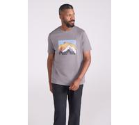Mountain Warehouse 'Linear Mountain' Mens Graphic T-Shirt Cotton Everyday Tee Charcoal - Size 4XL