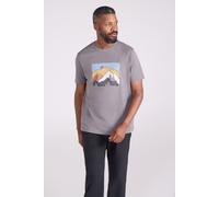 Mountain Warehouse Linear Mountain Mens T-Shirt - Grey - Grey - Size: S