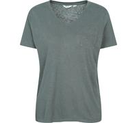 Mountain Warehouse Linen Blend Womens Slub T-Shirt - Green - Green - Size: 10