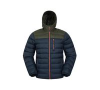 Mountain Warehouse Link Mens Padded Jacket - Showerproof, Lightweight & Warm Puffer Coat with Lots Of Pocket - Ideal For Cold & Wet Weather Khaki M