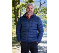 Mountain Warehouse 'Link' Mens Padded Jacket Water Resistant Warm Everyday Coat Dark Blue - Size X-Large