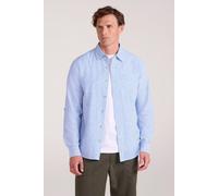 Mountain Warehouse Lowe Mens Cotton Linen Stripe Shirt - Blue - Blue - Size: XXL