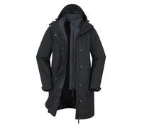 Mountain Warehouse Luna Womens 3 in 1 Long Waterproof Jacket - Black - Black - Size: 12