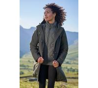 Mountain Warehouse Luna Womens 3 in 1 Long Waterproof Jacket Khaki Women's Size 14