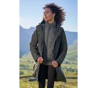 Mountain Warehouse Luna Womens 3 in 1 Long Waterproof Jacket Khaki Women's Size 16