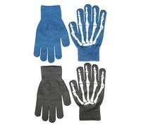Mountain Warehouse Magic Grippi Kids Glove 2-Pack - Warm & Cosy, Improved Grip, Stretch cuff Mitts, Boys & Girls - Best for Autumn Winter, Walking, Outdoors, Daily Use Cobalt S - M