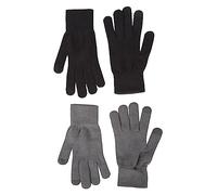 Mountain Warehouse Magic Touch Screen Mens Gloves - 2Pk - Lightweight, Insulated, Strong & Soft Fabric with Finger Pads on Thumb & Index - To use on Touch Screen Devices Black One Size