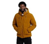 Mountain Warehouse Manta Mens Borg Lined Padded Jacket - IsoTherm, Water-resistant Parka Coat with Adjustable Hood - Autumn Winter, Outdoors, Travelling & Hiking Tan XXS