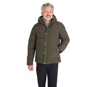 Mountain Warehouse Manta Mens Borg Lined Padded Jacket - IsoTherm, Water-resistant Parka Coat with Adjustable Hood - Autumn Winter, Outdoors, Travelling & Hiking Khaki 3XL