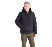 Mountain Warehouse Manta Mens Borg Lined Padded Jacket - IsoTherm, Water-resistant Parka Coat with Adjustable Hood - Autumn Winter, Outdoors, Travelling & Hiking Black XL