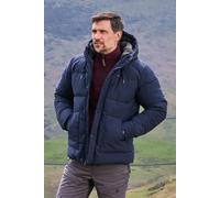 Mountain Warehouse Manta Mens Borg Lined Padded Jacket - Navy - Navy - Size: XXS