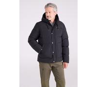 Mountain Warehouse Manta Mens Borg Lined Padded Jacket - IsoTherm, Water-resistant Parka Coat with Adjustable Hood - Autumn Winter, Outdoors, Travelling & Hiking Black XL
