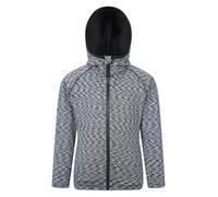 Mountain Warehouse Marathon Stripe Kids Hoodie - Lightweight & Moisture Wicking Full Zip Sweatshirt with Pockets - Spring Summer, Walking & Outdoors Black Teen Size 13 Years
