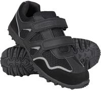 Mountain Warehouse Mars Kids Non Marking Shoes - Lightweight, Breathable, Comfortable, Hook & Loop Straps, Boys & Girls - for Spring Summer & Outdoors Black Junior Shoe Size 2