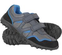 Mountain Warehouse Mars Kids Non Marking Shoes - Lightweight, Breathable, Comfortable, Hook & Loop Straps, Boys & Girls - for Spring Summer & Outdoors Navy Kids Shoe Size 12