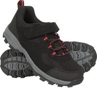 Mountain Warehouse McLeod Kids Outdoor Walking Shoes - Water-Resistant Quick Dry Breathable Plimsoles with EVA Footbed - Spring Summer Walking, Hiking, Outdoors Black Junior Shoe Size 2