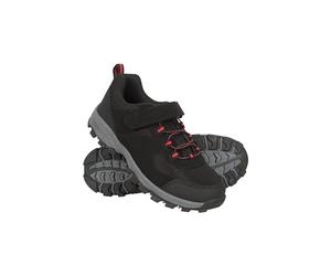 Mountain Warehouse McLeod Kids Outdoor Walking Shoes - Water-Resistant Quick Dry Breathable Plimsoles with EVA Footbed - Spring Summer Walking, Hiking, Outdoors Black Kids Shoe Size 10