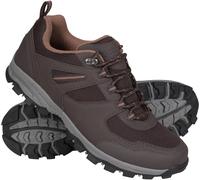 Mountain Warehouse McLeod Wide Fit Mens Shoes - Lightweight & Durable Walking Footwear, Breathable Sneakers, Mesh Lining - Spring Summer, Travelling, Hiking Dark Brown Adult Shoe Size 8