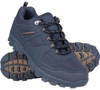Mountain Warehouse McLeod Wide Fit Mens Shoes - Lightweight & Durable Walking Footwear, Breathable Sneakers, Mesh Lining - Spring Summer, Travelling, Hiking Navy Adult Shoe Size 10