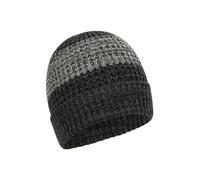 Mountain Warehouse Melange Mens Two Tone Lined Beanie - Warm Hat Cap, Breathable Headwarmer, Easy Care - Best for Travelling, Skiing & Holidays Charcoal One Size