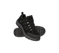 Mountain Warehouse Vertex Mens Extreme Vibram Shoes - IsoDry, Vibram Sole, Suede & Mesh Upper, Deep lugs - Best for Walking, Hiking, Outdoors & Trekking Jet Black Adult Shoe Size 9