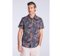 Mountain Warehouse Coconut Slub Texture Short-Sleeved Shirt - Lightweight Cotton Tee with Pocket, Casual Wear - Spring Summer, Holidays & Travelling Navy M