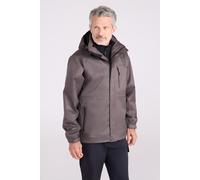 Mountain Warehouse Bracken Extreme Mens 3 in 1 Waterproof Jacket - Adjustable Mens Coat, Warm Rain Jacket, Headphone Compatible Outerwear - Spring Summer, Camping Medium Grey S