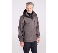 Mountain Warehouse Bracken Extreme Mens 3 in 1 Waterproof Jacket - Adjustable Mens Coat, Warm Rain Jacket, Headphone Compatible Outerwear - Spring Summer, Camping Medium Grey S