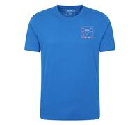 Mountain Warehouse Mens Adventure Begins Line Art Cotton T-Shirt (Cobalt) - Blue - Size X-Small