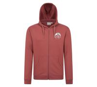 Mountain Warehouse Mens Adventure Graphic Full Zip Hoodie - Rust - M - Rust - 60% Cotton/40% Polyester