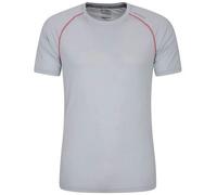 Mountain Warehouse Mens Aero II Short-Sleeved T-Shirt - Light Grey - Light Grey - L
