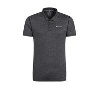 Mountain Warehouse Mens Agra Stripe Polo Shirt - Black - Black - XS - 80% Nylon/16% Polyester/4% Elastane