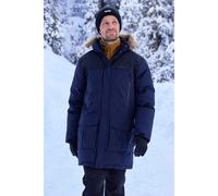 Mountain Warehouse Mens Antarctic Extreme Camo Down Waterproof Jacket (Dark Blue) - Size X-Small