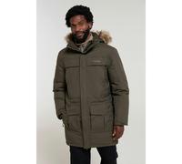 Mountain Warehouse Mens Antarctic Extreme Camo Down Waterproof Jacket - Dark Khaki - XXS - Dark Khaki - 100% Polyamide