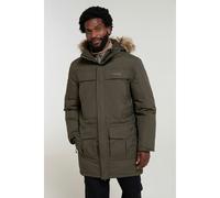 Mountain Warehouse Mens Antarctic Extreme Camo Down Waterproof Jacket - Dark Khaki - XXS - Dark Khaki