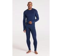 Mountain Warehouse Mens Asgard Merino Wool Base Layer Set - Dark Blue - 3XL - Dark Blue - 70% Merino Wool/30% Polyester