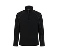 Mountain Warehouse Mens Ashbourne II Half Zip Fleece Top - Black - XXS - Black - 100% Polyester