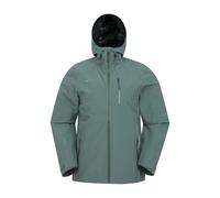 Mountain Warehouse Mens Bachill Three Layer Waterproof Jacket - Dark Green - XS - Dark Green