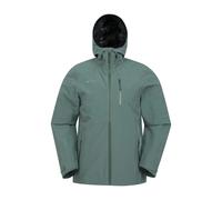Mountain Warehouse Mens Bachill Three Layer Waterproof Jacket - Dark Green - XXL - Dark Green